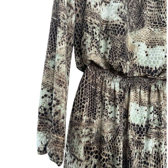 ARIELLA Mini Dress Long Sleeves Sneak Printed Pattern Size S. - Picture 5 of 7